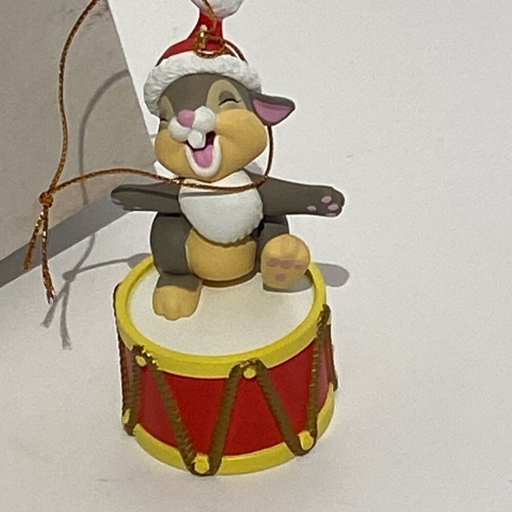 Disney Thumper Santa Claus On A Bass Drum Bambi Christmas Hanging Ornament‎